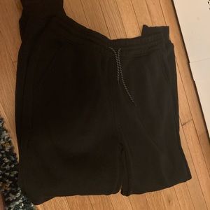 Black sweatpants, warm and comfortable